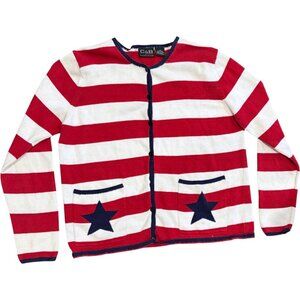 Vintage American Flag 4th of July Cardigan